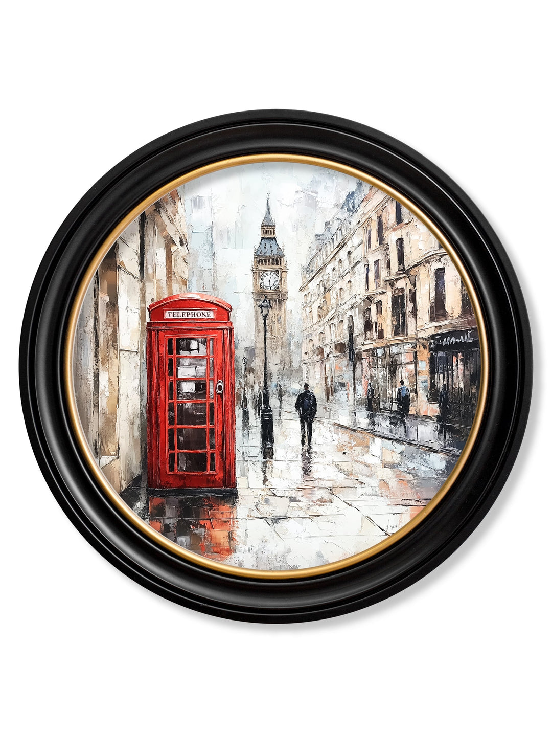 London Telephone Box - Oxford Round Frame - TheArtistsQuarter