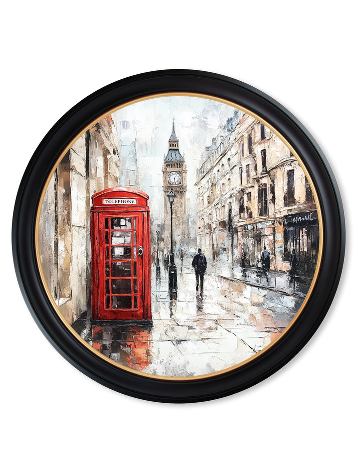 London Telephone Box - Oxford Round Frame - TheArtistsQuarter