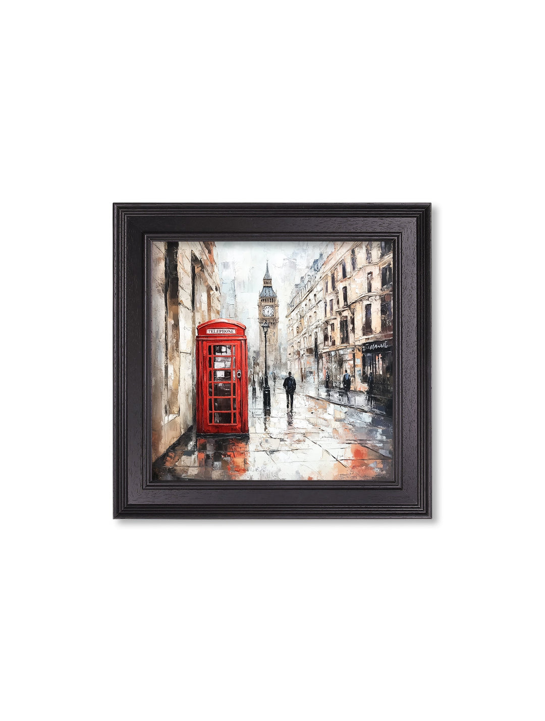 London Telephone Box - Black Hurstwood Square Frame - TheArtistsQuarter