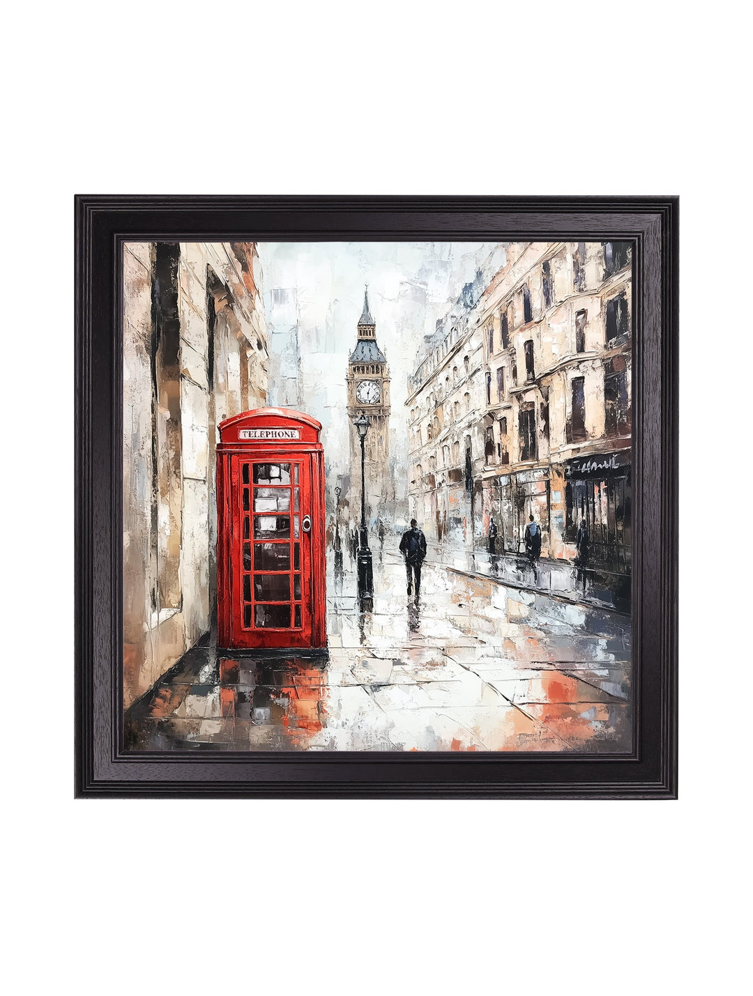 London Telephone Box - Black Hurstwood Square Frame - TheArtistsQuarter