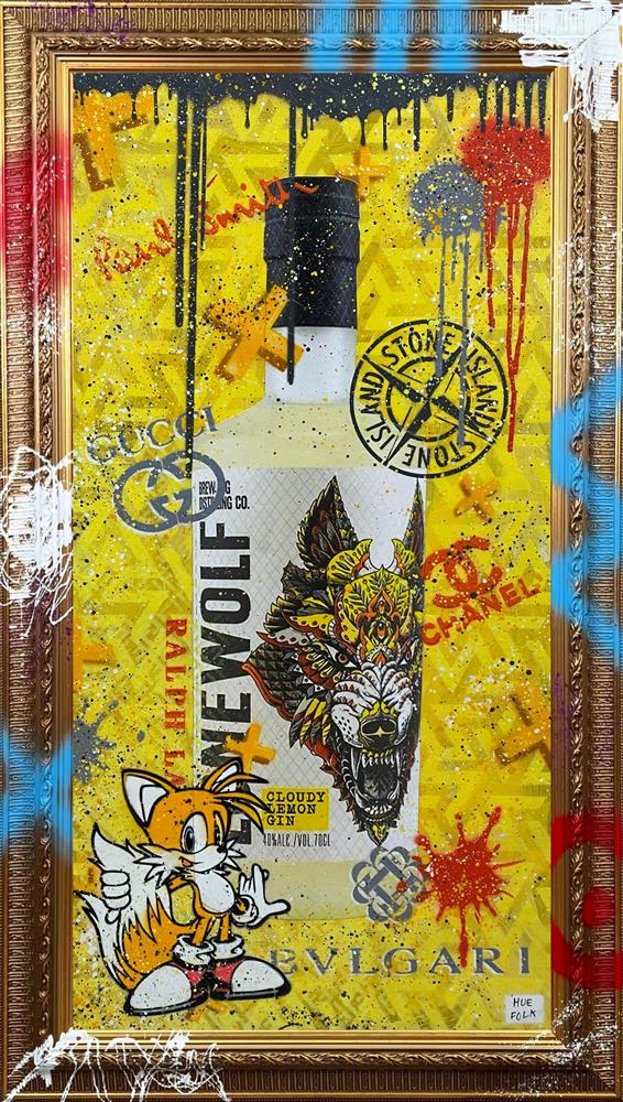 Lone Wolf Cloudy Lemon by Hue Folk (Original) - TheArtistsQuarter