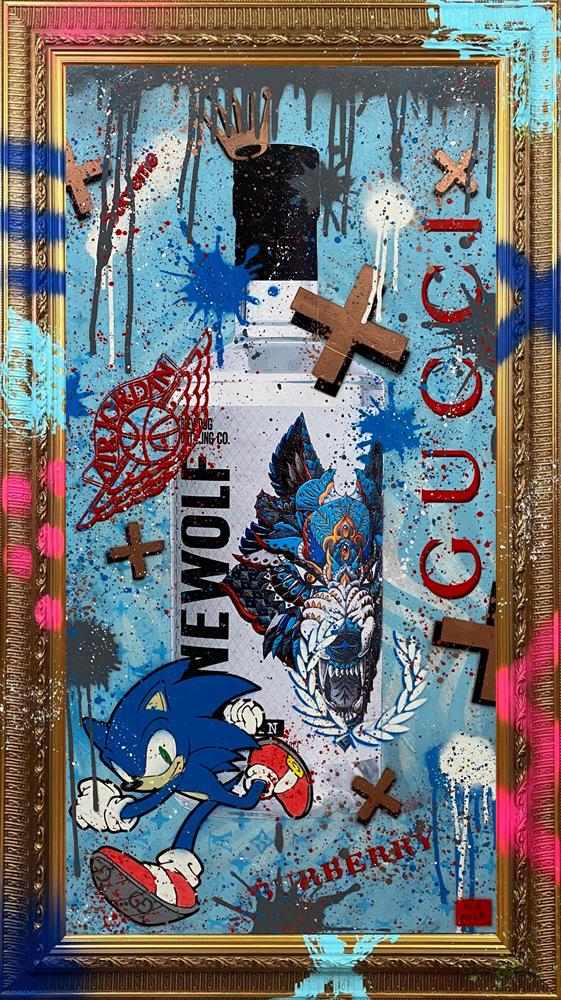 Lone Wolf Gin by Hue Folk (Original) - TheArtistsQuarter