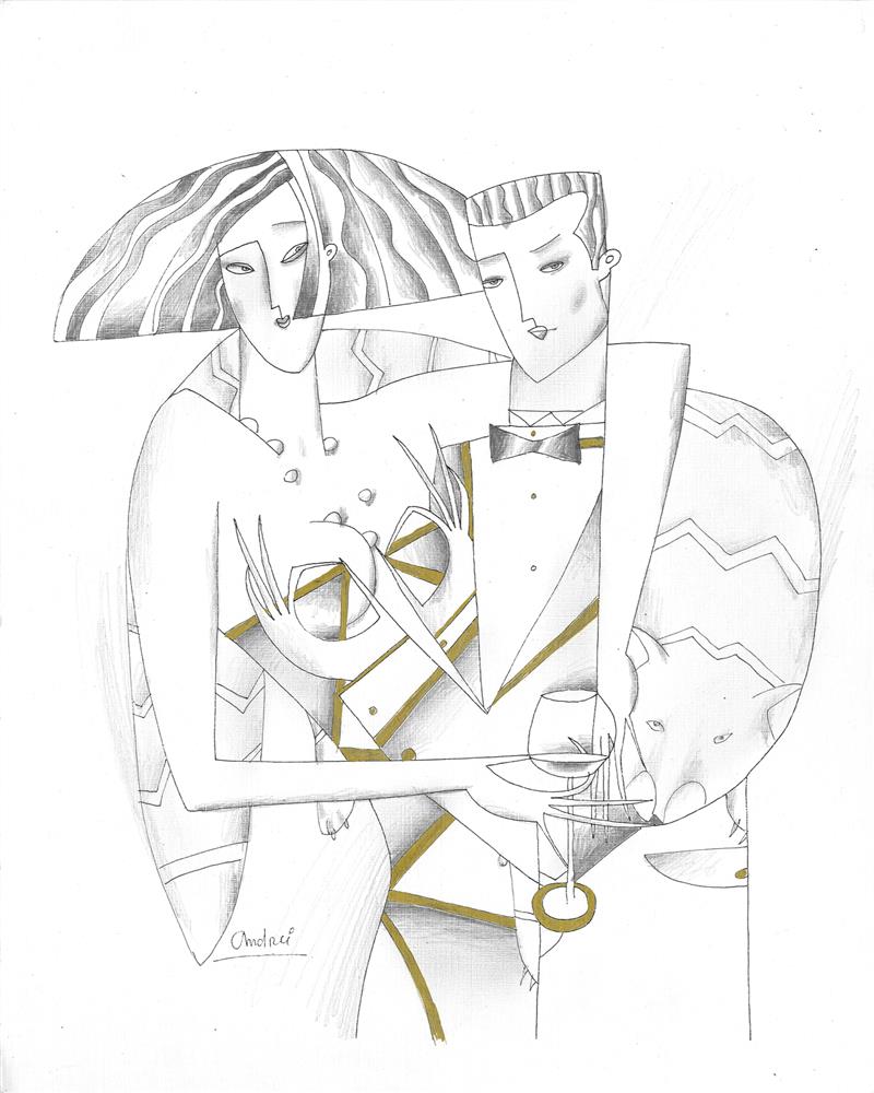 Lord And Lady II - Line Study by Andrei Protsouk - TheArtistsQuarter