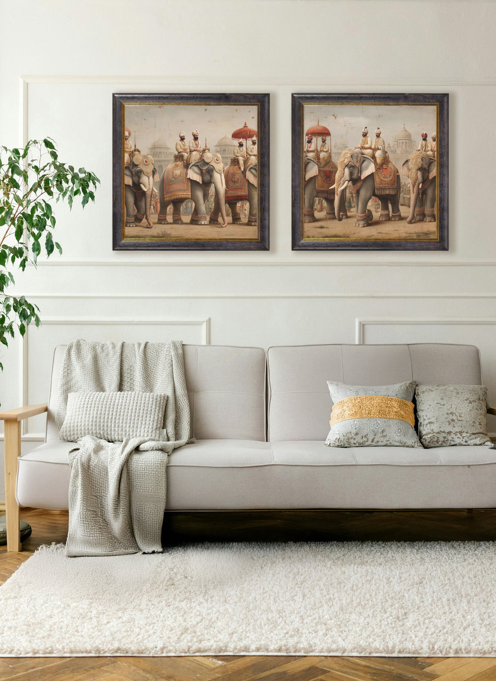 The Mughal Emperors - Oxford Square Frame - TheArtistsQuarter