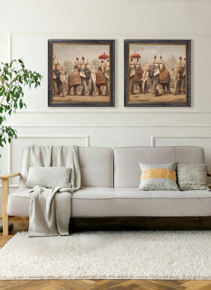 The Mughal Emperors - Oxford Square Frame - TheArtistsQuarter
