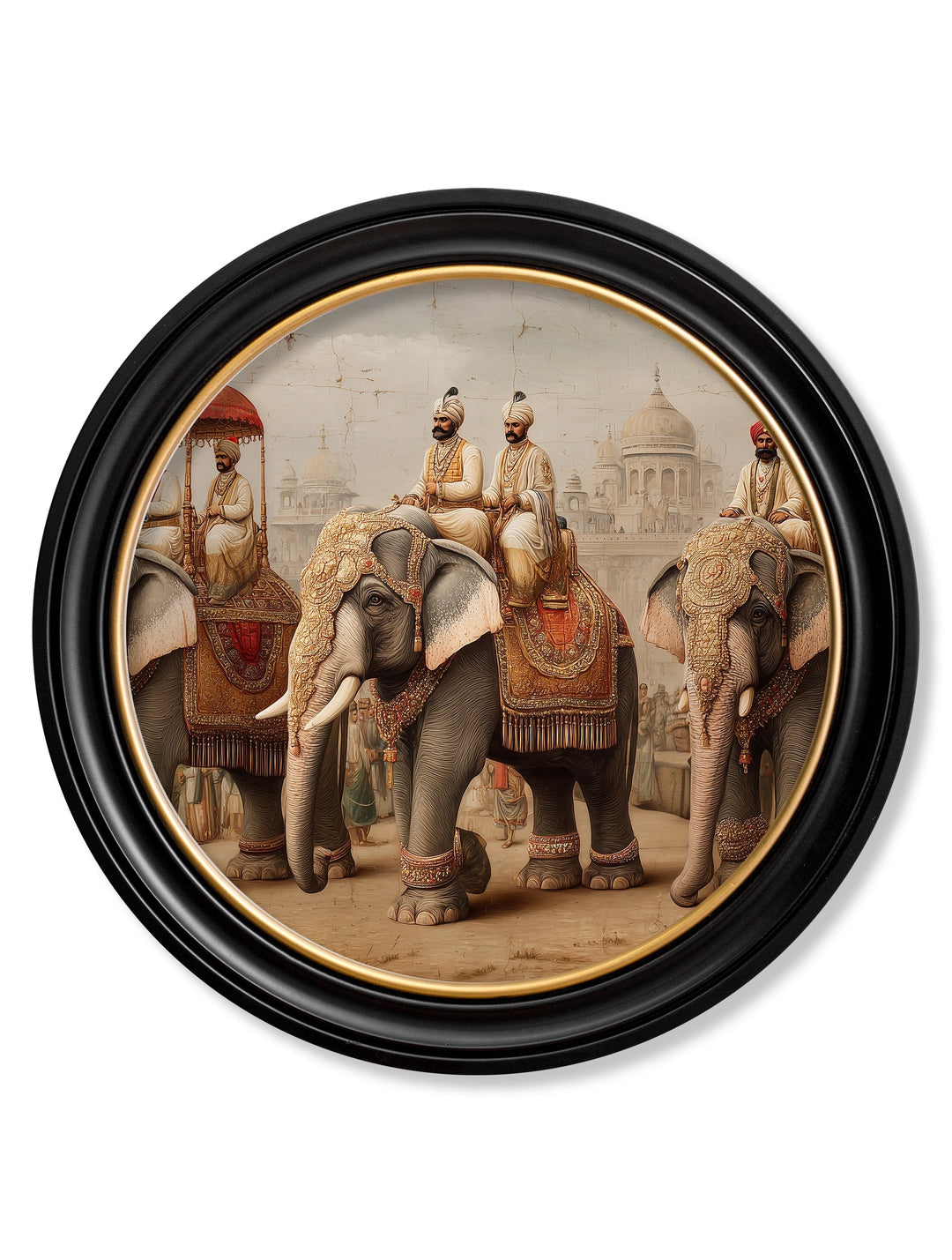 The Mughal Emperors - Oxford Round Frame - TheArtistsQuarter