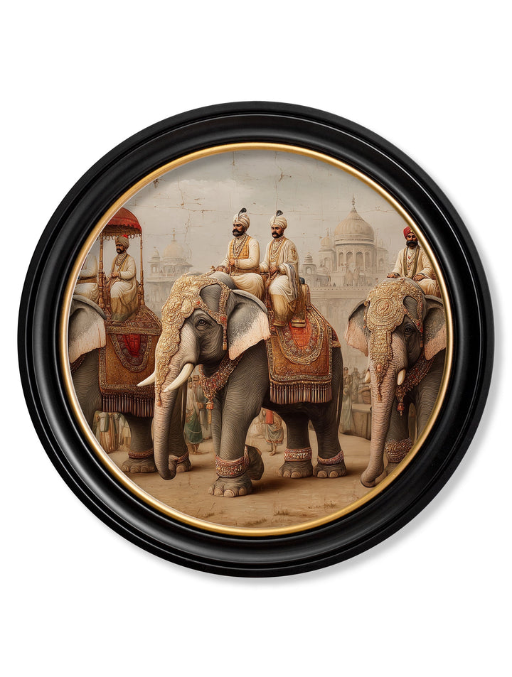 The Mughal Emperors - Oxford Round Frame - TheArtistsQuarter