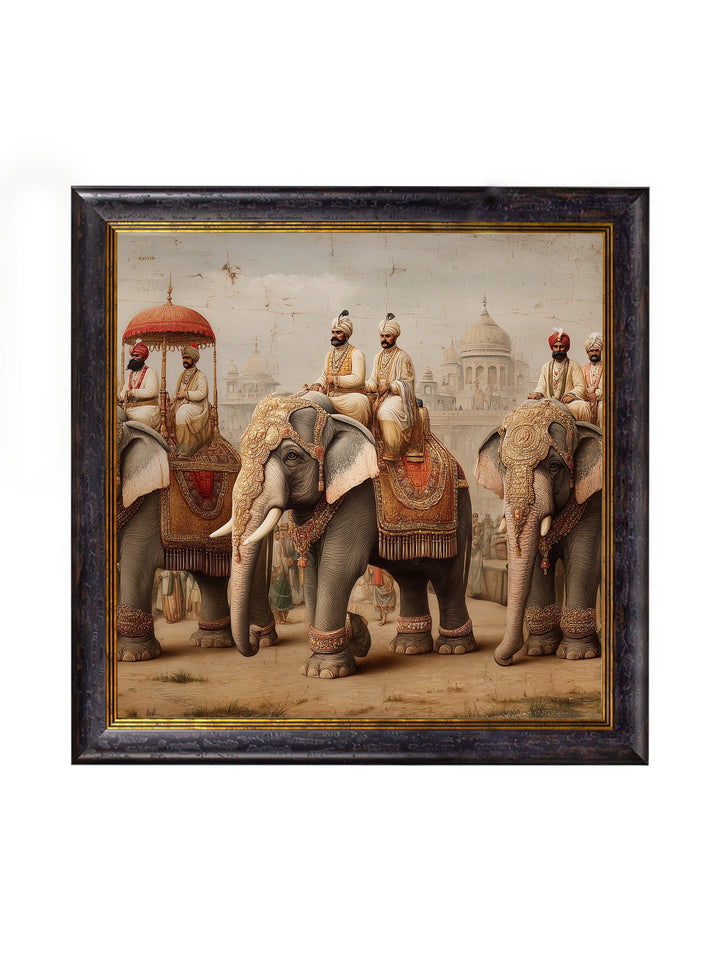 The Mughal Emperors - Oxford Square Frame - TheArtistsQuarter