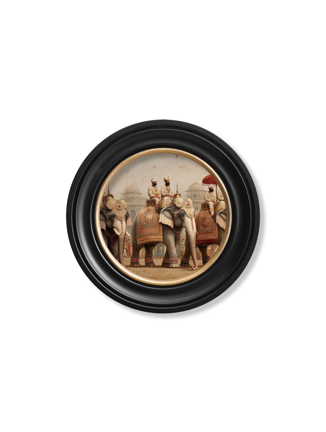 The Mughal Emperors - Oxford Round Frame - TheArtistsQuarter