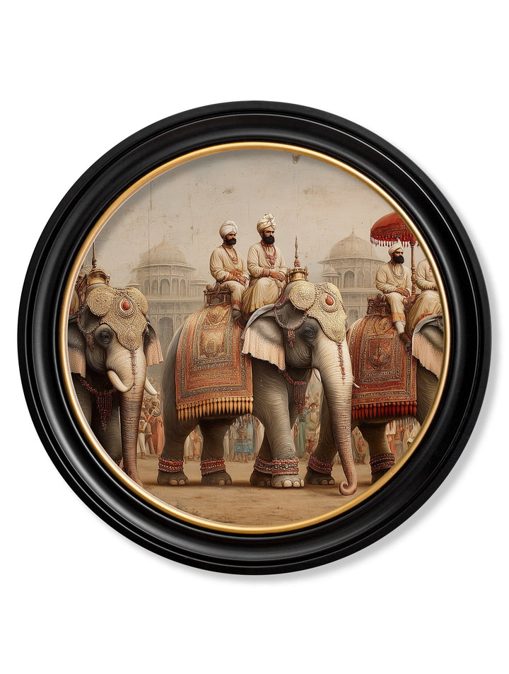 The Mughal Emperors - Oxford Round Frame - TheArtistsQuarter