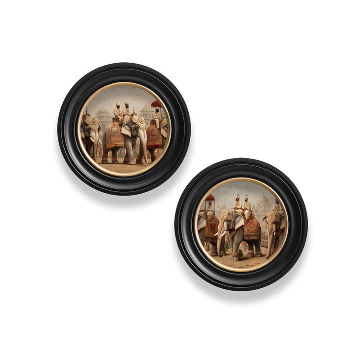 The Mughal Emperors - Oxford Round Frame - TheArtistsQuarter