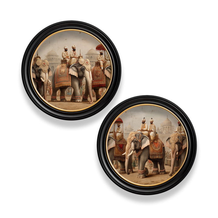 The Mughal Emperors - Oxford Round Frame - TheArtistsQuarter