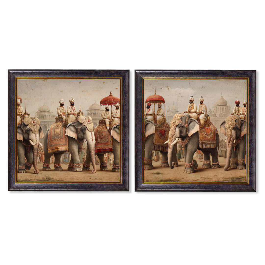 The Mughal Emperors - Oxford Square Frame - TheArtistsQuarter