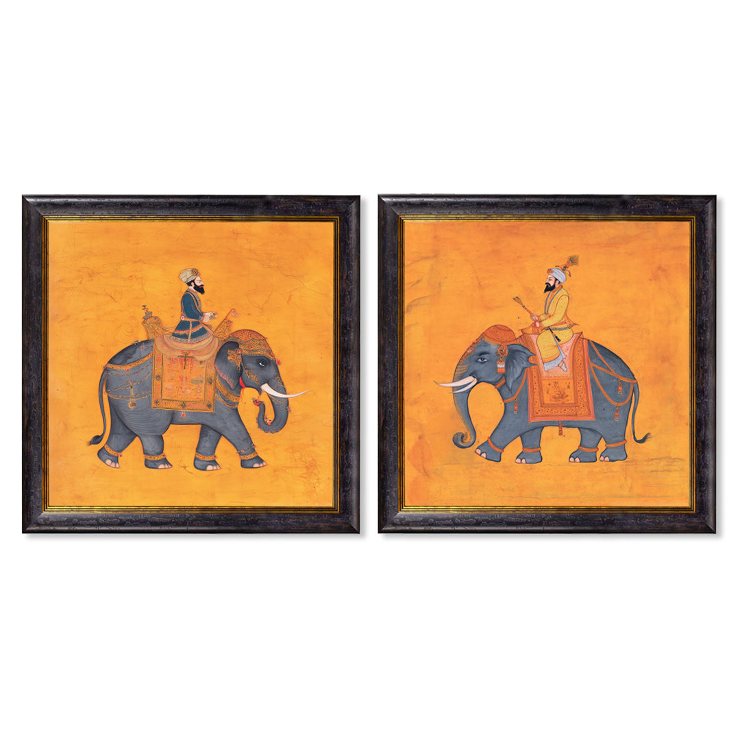 Royal Saffron Mughals - Oxford Square Frame - TheArtistsQuarter