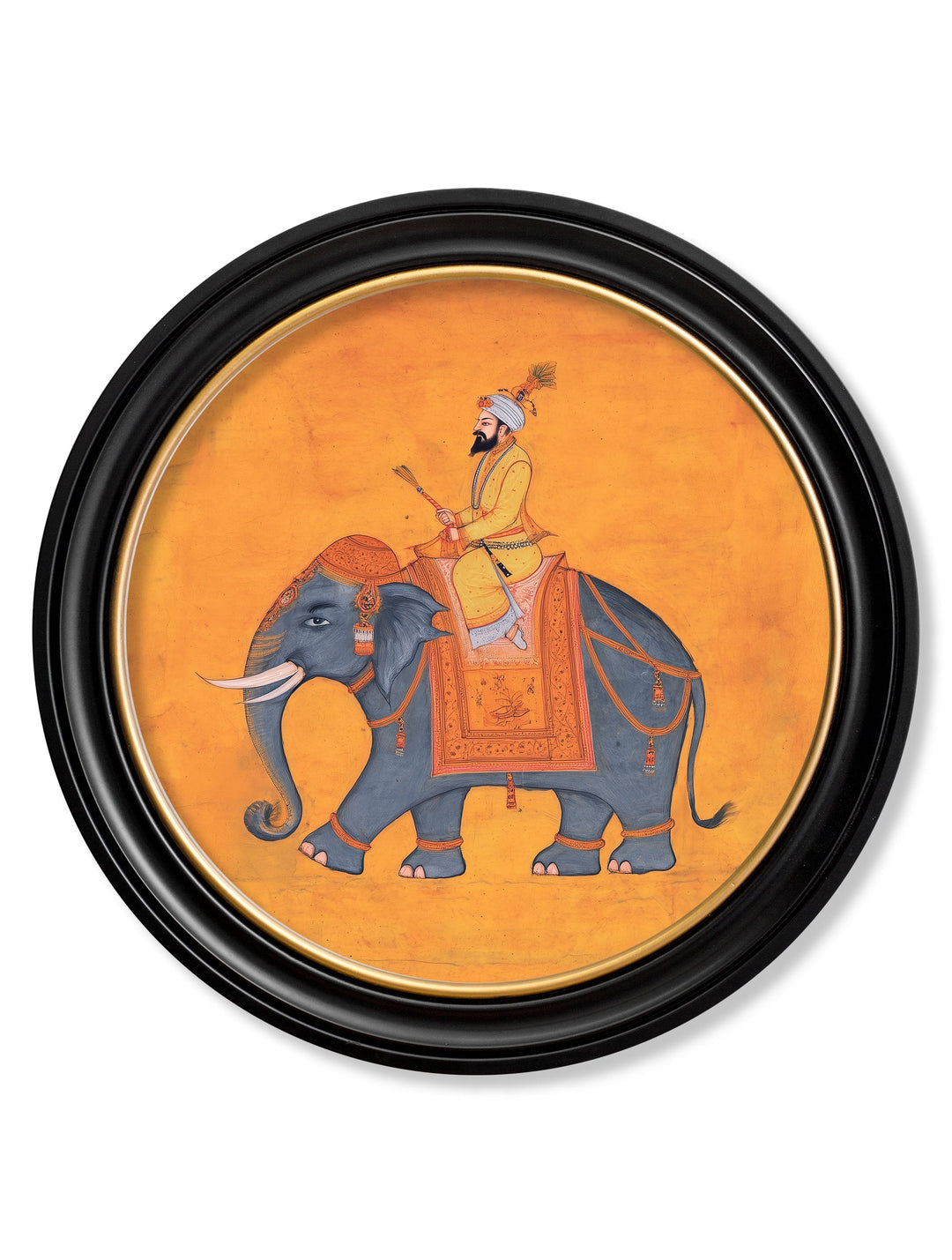 Royal Saffron Mughals - Oxford Round Frame - TheArtistsQuarter
