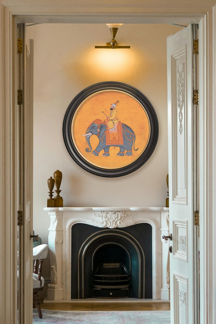 Royal Saffron Mughals - Oxford Round Frame - TheArtistsQuarter