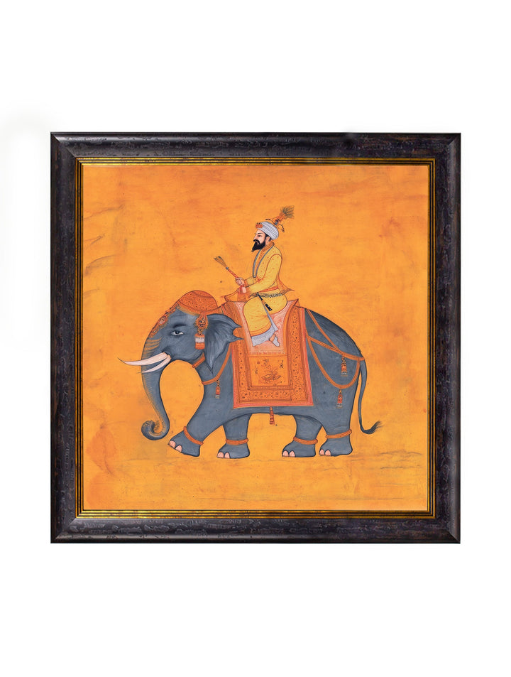 Royal Saffron Mughals - Oxford Square Frame - TheArtistsQuarter