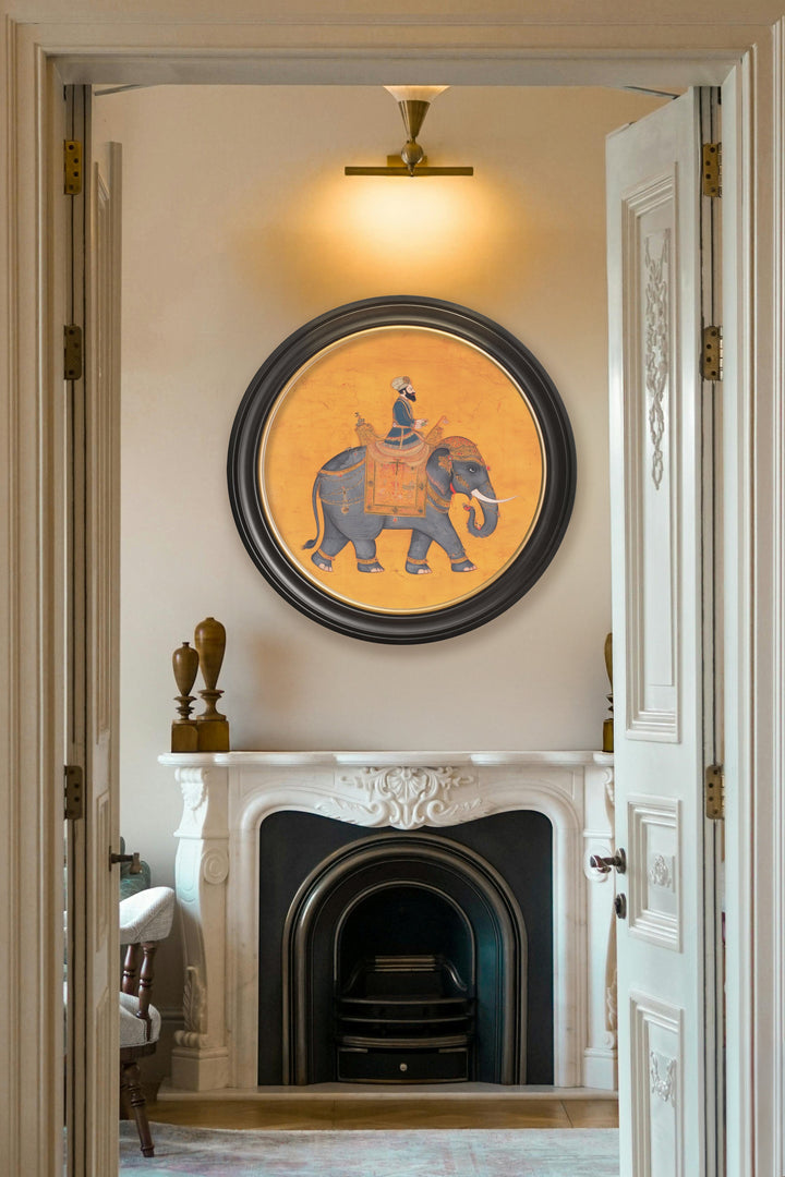 Royal Saffron Mughals - Oxford Round Frame - TheArtistsQuarter