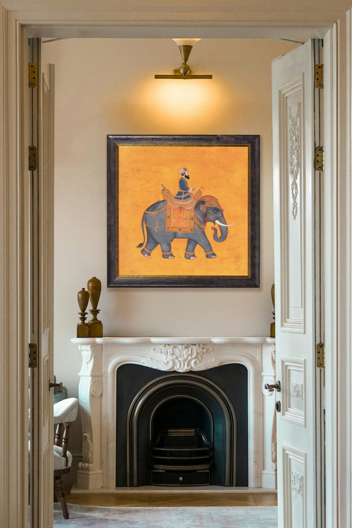 Royal Saffron Mughals - Oxford Square Frame - TheArtistsQuarter