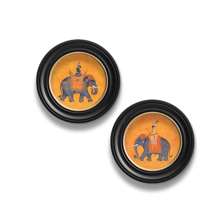 Royal Saffron Mughals - Oxford Round Frame - TheArtistsQuarter
