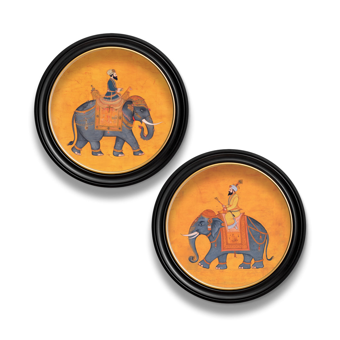 Royal Saffron Mughals - Oxford Round Frame - TheArtistsQuarter