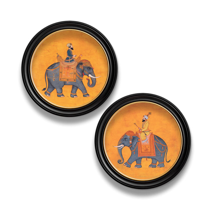 Royal Saffron Mughals - Oxford Round Frame - TheArtistsQuarter