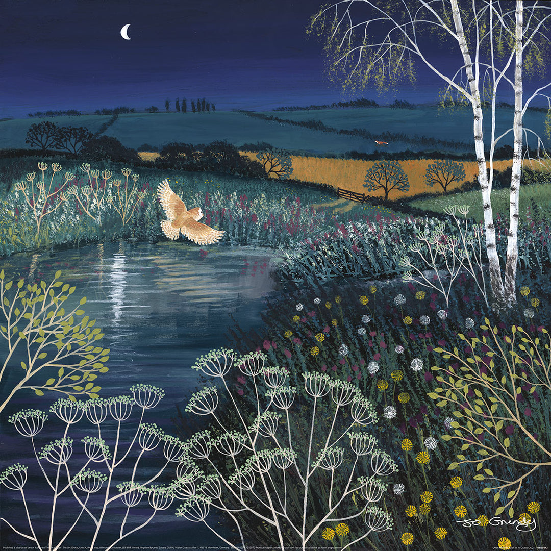 Over Moonlit Pool By Jo Grundy. *NEW* - TheArtistsQuarter