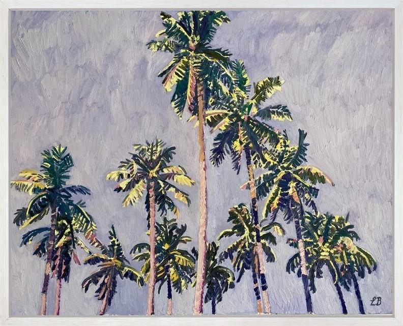 Palms And Lilac Skies by Leila Barton (Original) - TheArtistsQuarter