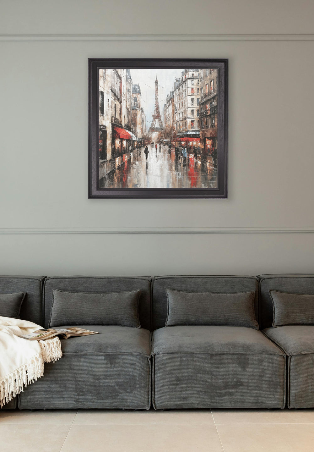 Paris Eiffel Tower - Black Hurstwood Square Frame - TheArtistsQuarter