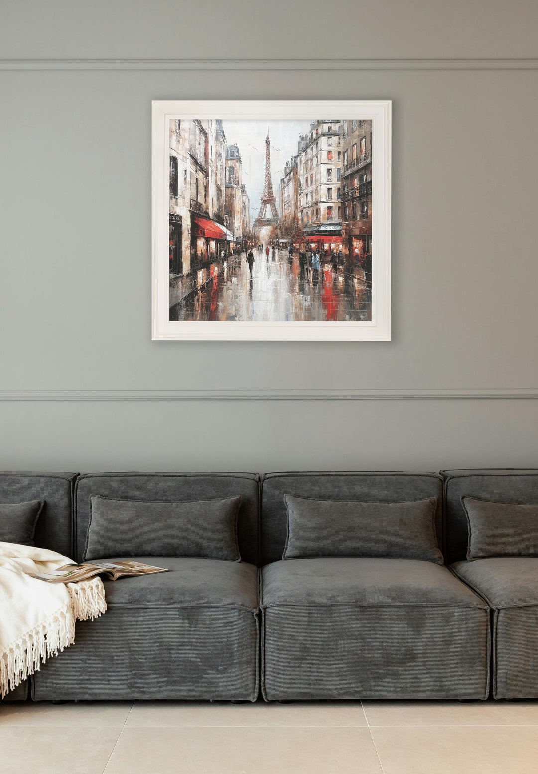 Paris Eiffel Tower - Cream Hurstwood Square Frame - TheArtistsQuarter