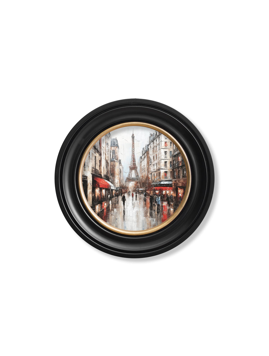 Paris Eiffel Tower - Oxford Round Frame - TheArtistsQuarter