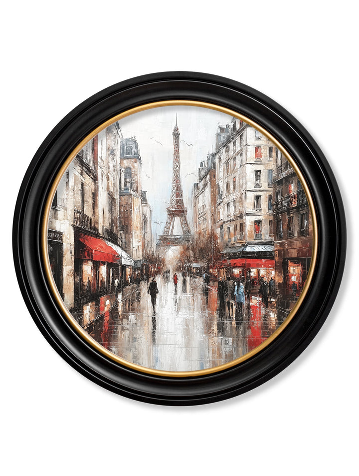 Paris Eiffel Tower - Oxford Round Frame - TheArtistsQuarter
