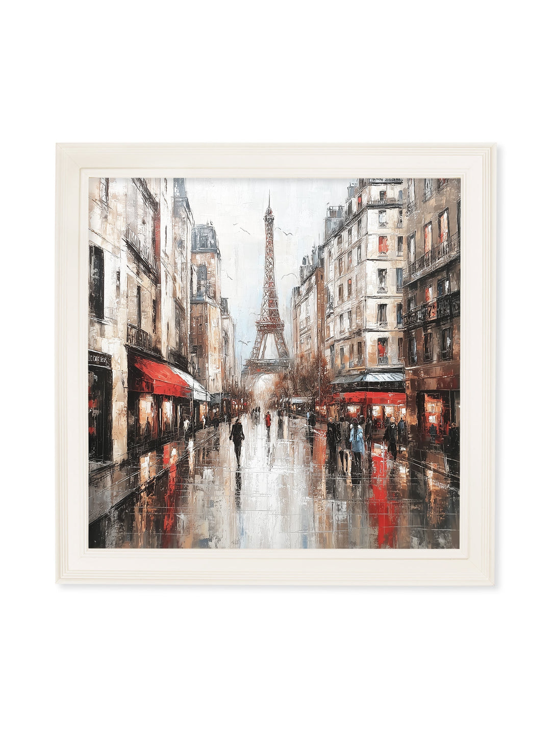 Paris Eiffel Tower - Cream Hurstwood Square Frame - TheArtistsQuarter