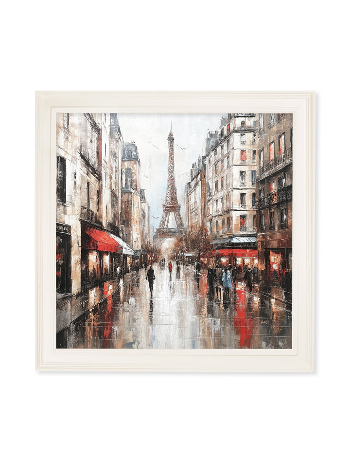 Paris Eiffel Tower - Cream Hurstwood Square Frame - TheArtistsQuarter