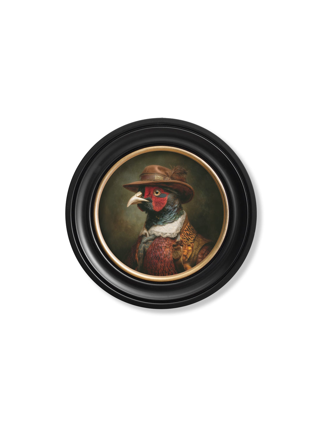 Baron Von Beak - Huntsman Pheasant Oxford Round Frame - TheArtistsQuarter