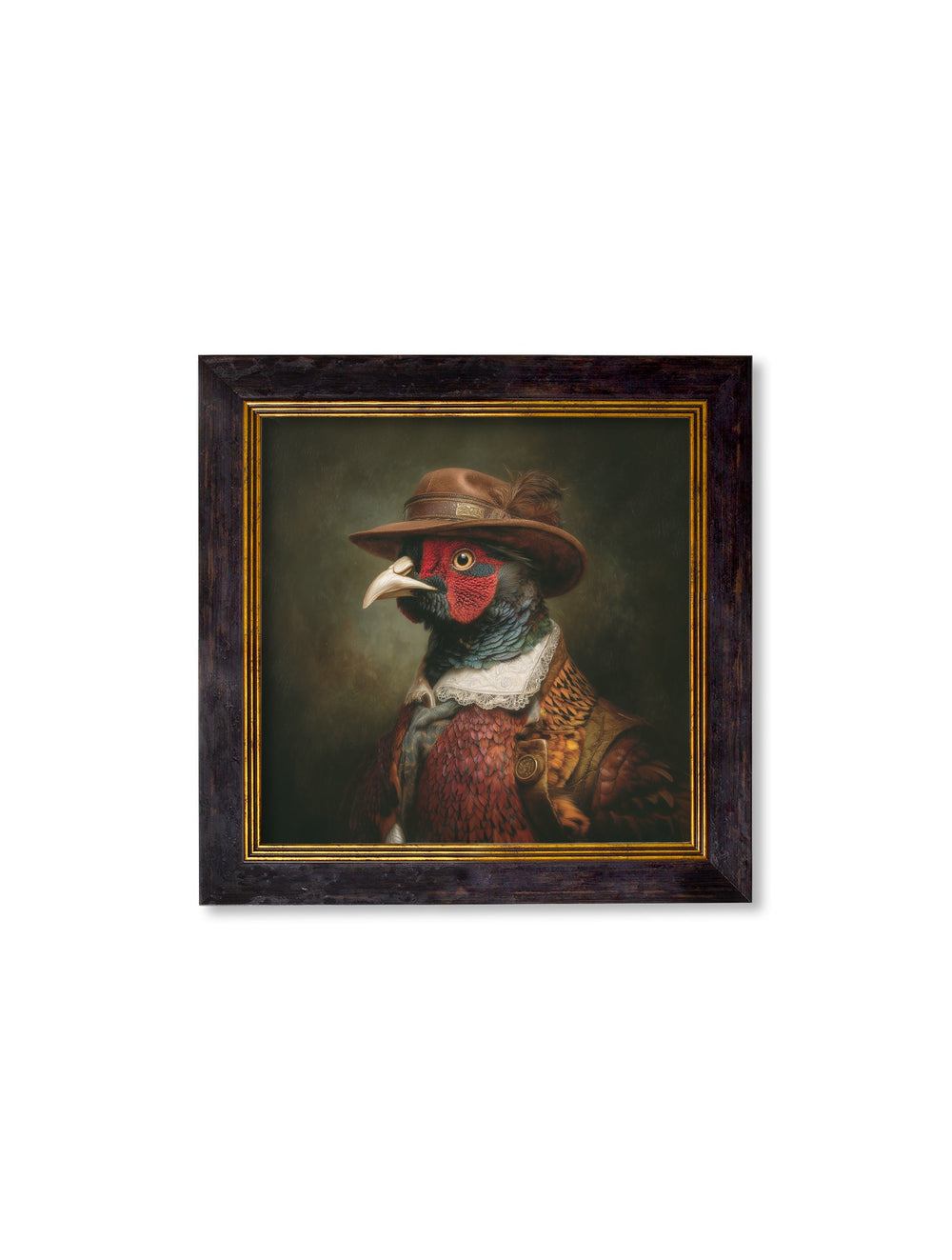 Baron Von Beak - Huntsman Pheasant Oxford Square Frame - TheArtistsQuarter