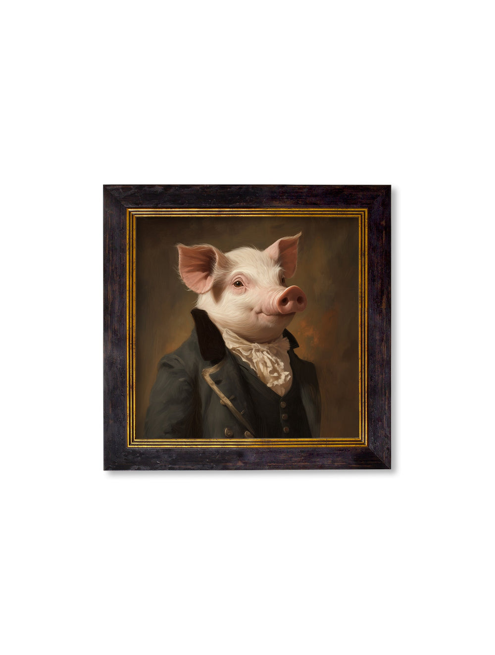 Duke of Truffleton - Gentleman Pig Oxford Square Frame - TheArtistsQuarter