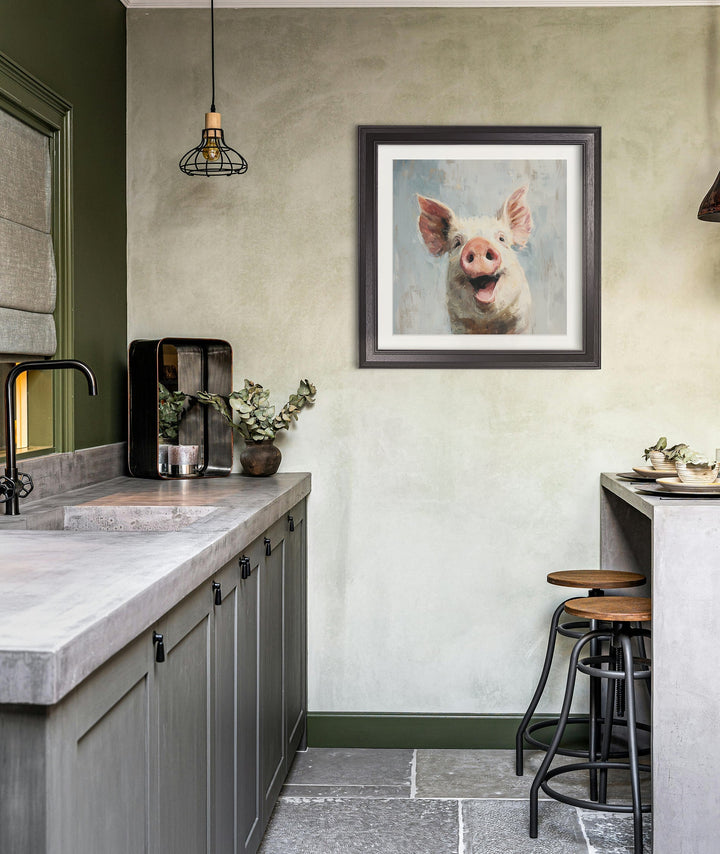 The Giggly Pig - Black Hurstwood Square Frame - TheArtistsQuarter