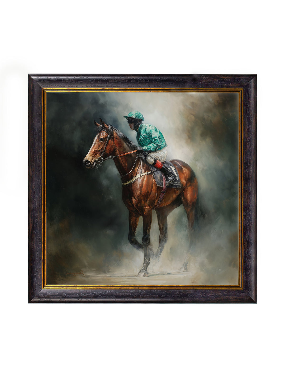 The Irish Racehorses - Oxford Square Frame - TheArtistsQuarter