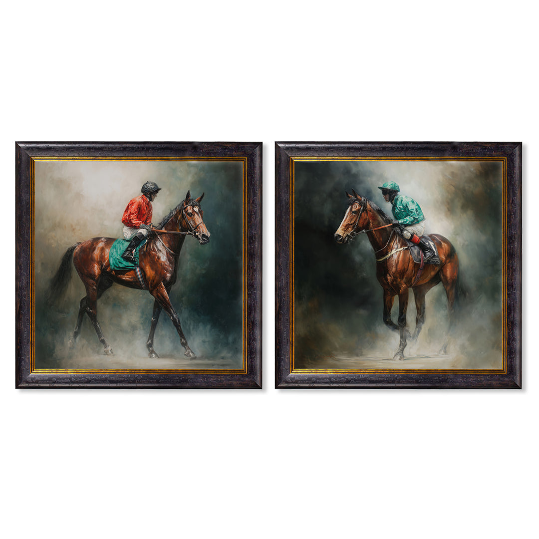 The Irish Racehorses - Oxford Square Frame - TheArtistsQuarter