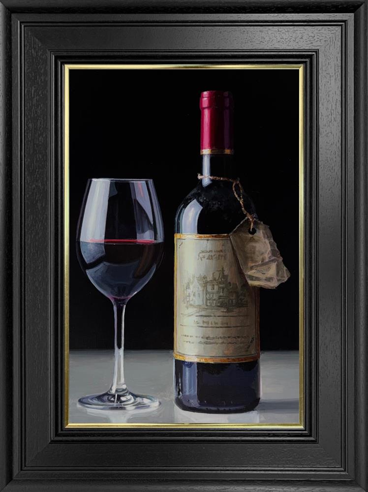 Red Wine And Bottle by Tony Owens (Original) - TheArtistsQuarter