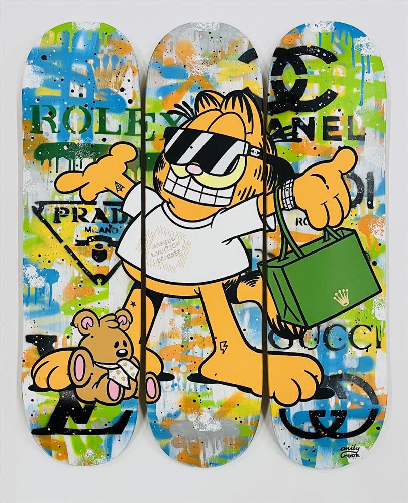 Rich Cat - Skatedeck by Emily Crook (Original) - TheArtistsQuarter