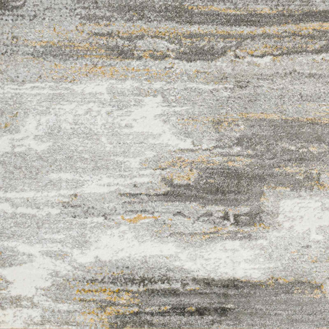 San Francisco Abstract Marble Rug Black & Light Grey - TheArtistsQuarter