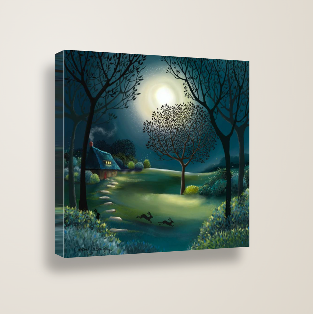 Race To The Moon (Canvas) By Catherine Stephenson - TheArtistsQuarter