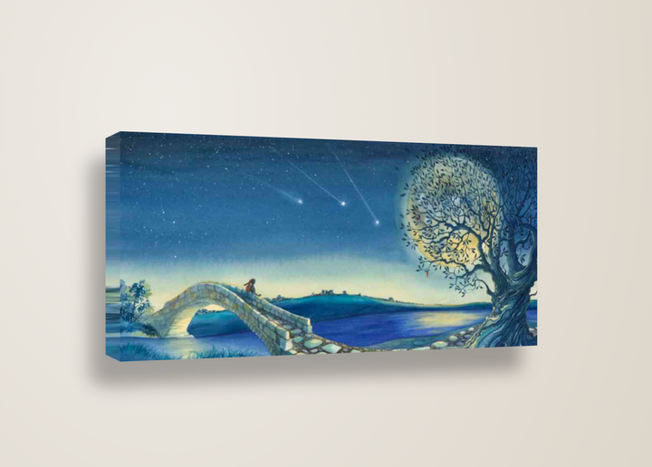 Over The Moon (Canvas) By Catherine Stephenson - TheArtistsQuarter