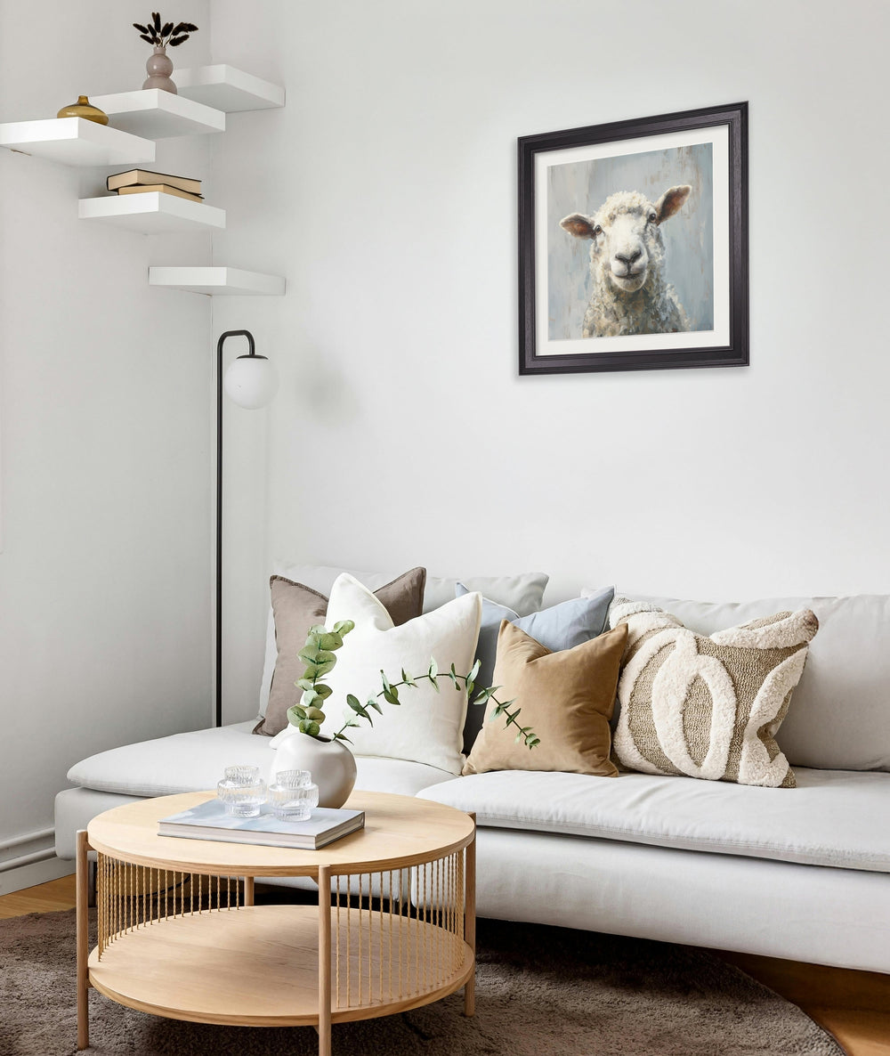 The Jolly Sheep - Black Hurstwood Square Frame - TheArtistsQuarter