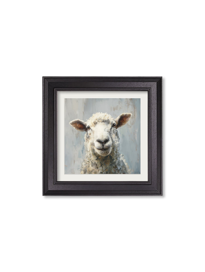 The Jolly Sheep - Black Hurstwood Square Frame - TheArtistsQuarter