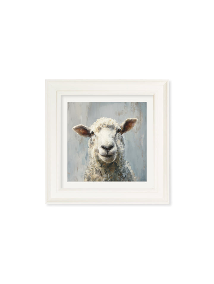 The Jolly Sheep - Cream Hurstwood Square Frame - TheArtistsQuarter