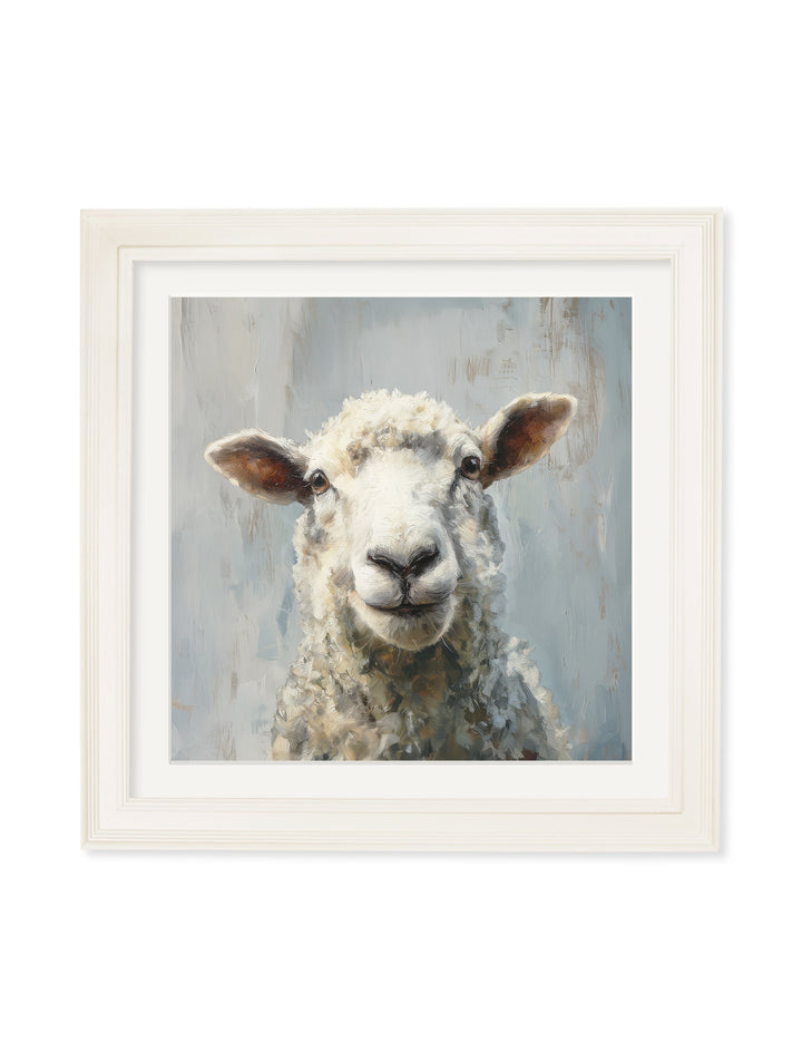 The Jolly Sheep - Cream Hurstwood Square Frame - TheArtistsQuarter