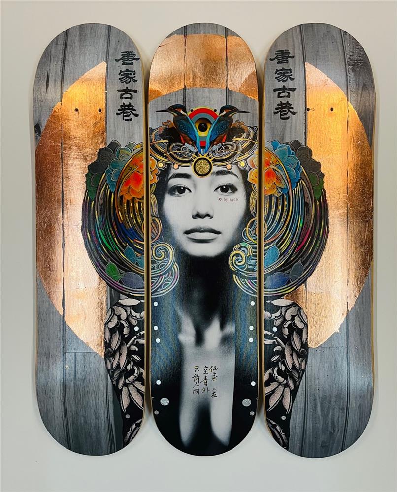 Sphinx Parralax Skate Deck by The Trunk Of Funk (Limited Edition) - TheArtistsQuarter